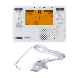 Comprar afinador, metrónomo con micro de contacto Korg TM-70C White